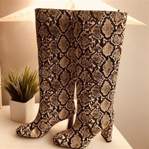 zara snakeskin boots.